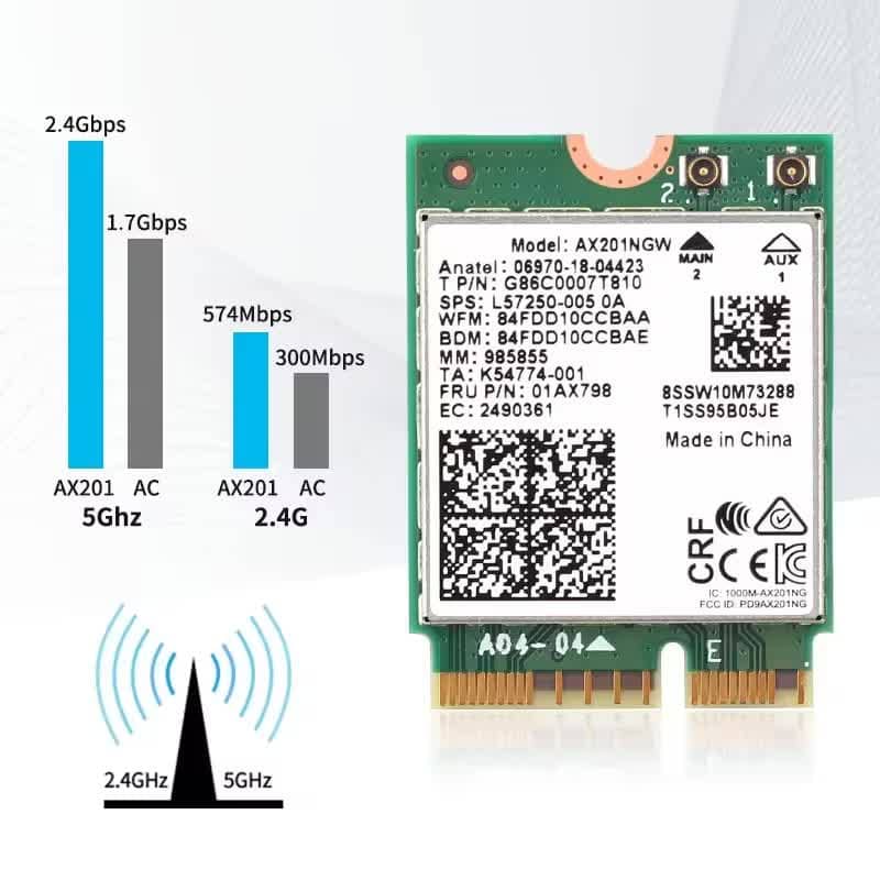 AX201NGW Dviejų Juostų „Bluetooth 5.1“ Belaidis Tinklo Adapteris – 2,4 ...